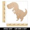 Cute Tyrannosaurus Rex Dinosaur Unfinished Craft Wood Holiday Christmas Tree DIY Pre-Drilled Ornament